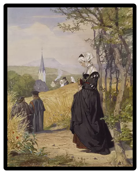 Going to Church, 1864. Creator: Wilhelm Sohn