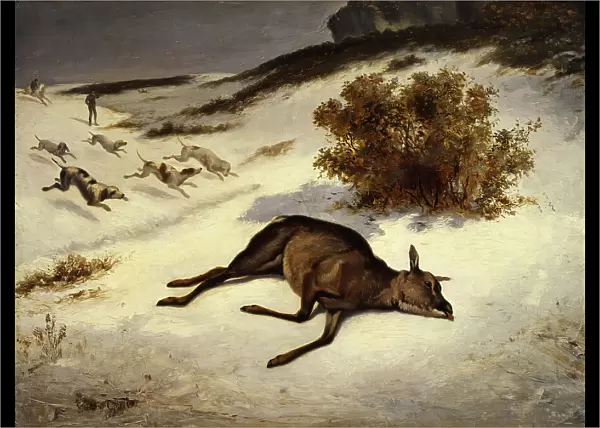 Hind Forced Down in the Snow, after 1857. Creator: Unknown