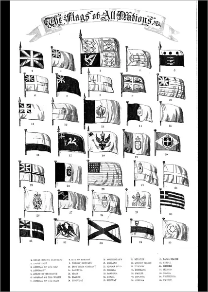 The Flags of All Nations, 1858. Creator: Unknown
