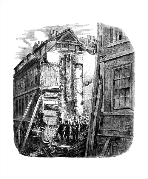 Ruins of the Fallen Houses in Pilgrim-street, City, 1858. Creator: Unknown
