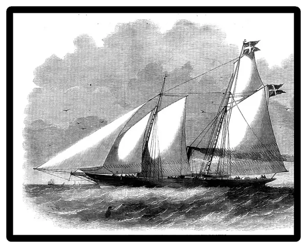 The King of Denmark's New Steam-yacht the 'Falkin', 1858. Creator: Unknown. The King of Denmark's New Steam-yacht the 'Falkin', 1858. Creator: Unknown