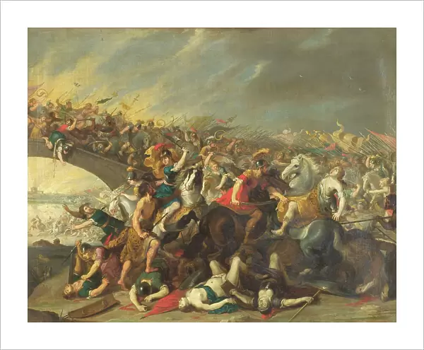 Fight with Amazons, 1587-1680. Creators: Hans Jordaens I, Hans Jordaens II, Hans Jordaens III, Hans Jordaens IV