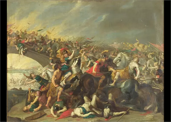 Fight with Amazons, 1587-1680. Creators: Hans Jordaens I, Hans Jordaens II, Hans Jordaens III, Hans Jordaens IV