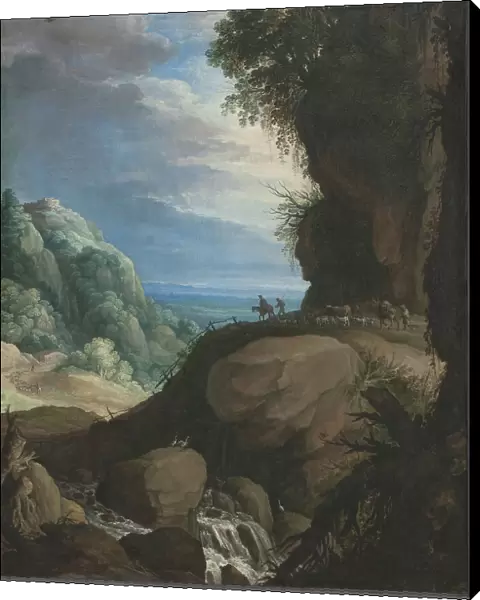 Italian Mountain Landscape with Shepherds;An Italianate Montainous Landscape, 1615-1631. Creators: Marten Ryckaert, Paul Brill