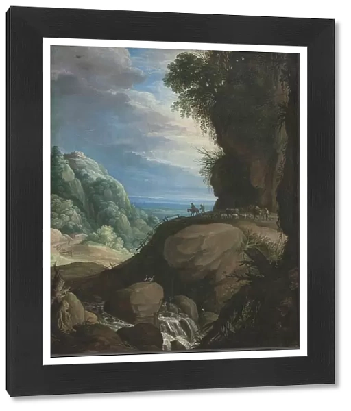 Italian Mountain Landscape with Shepherds;An Italianate Montainous Landscape, 1615-1631. Creators: Marten Ryckaert, Paul Brill