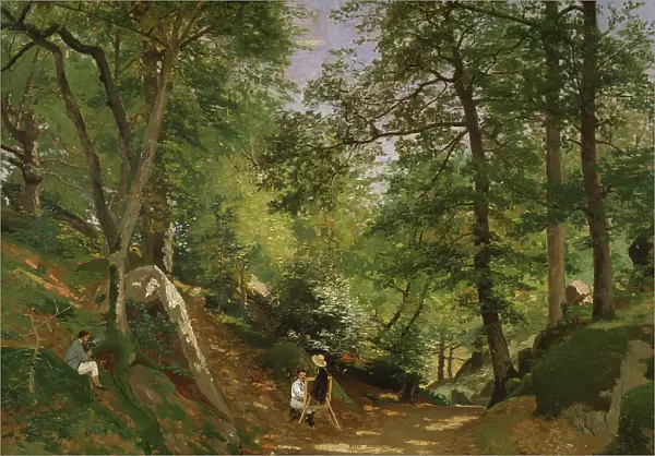 Summer Landscape near Fontainebleau, 1876. Creator: Oscar Torna