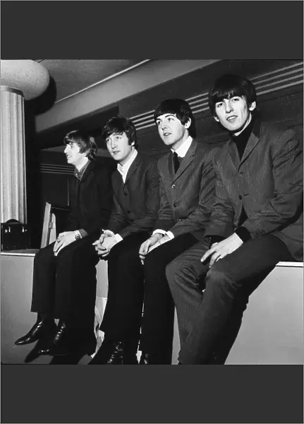 The Beatles have one last photocall before taking to the stage i