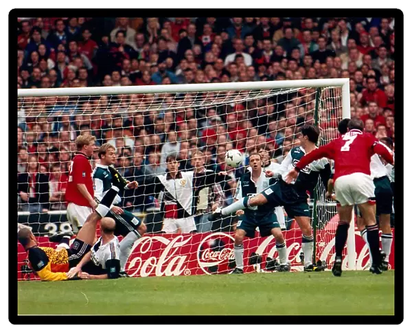 Eric Cantona scores for Man Utd 1996