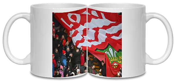 Welcome to Wrexham AFC - fans with the flag