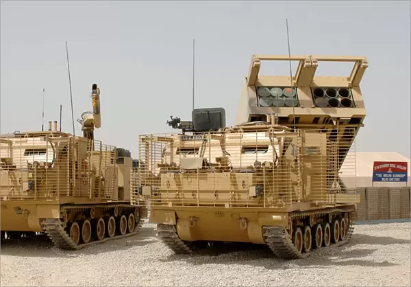 MLRS (Multiple Launch Rocket System) Vehicles at Camp Bastion, Afghanistan