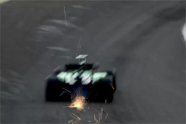 Formula One World Championship: Andre Lotterer Caterham CT05 and sparks