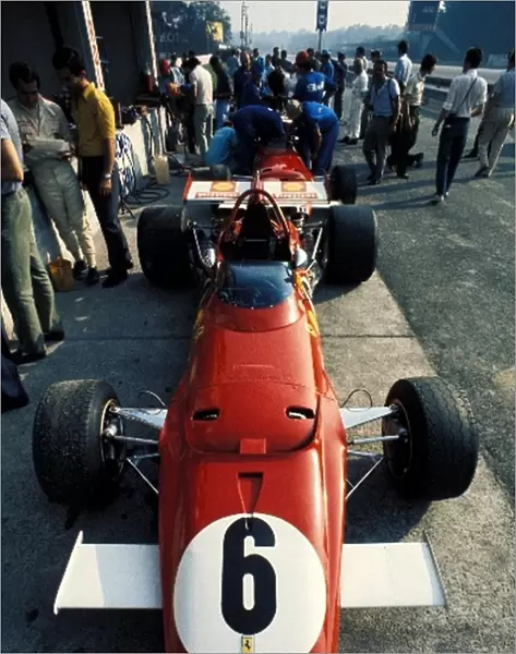 Formula One World Championship: The Ferrari 312B of Ignazio Giunti retired on lap 15 with engine problems