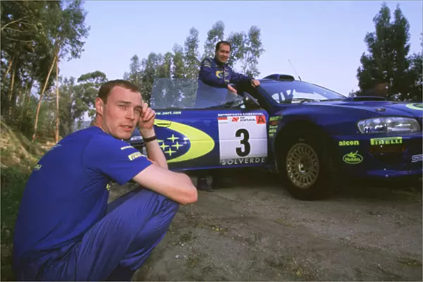 WRC-Richard Burns and Robert Reid with car-Subaru