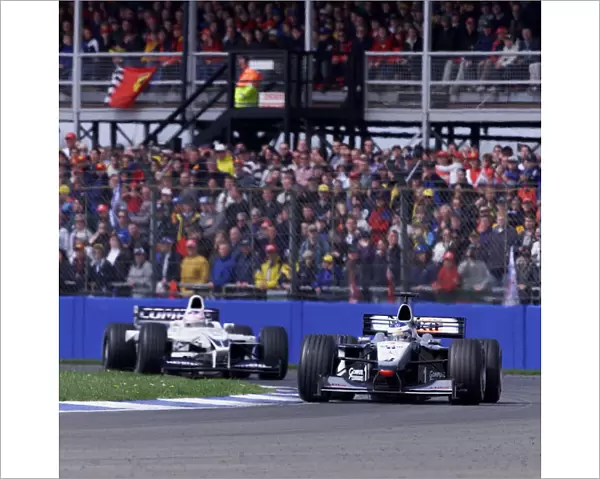 Mika Hakkinen leads Jenson Button