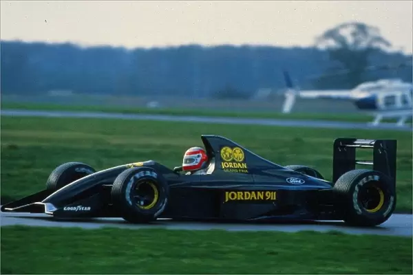 Formula One Testing: John Watson Jordan 191 first test: Formula One Testing, Silverstone 27-29 November 1990