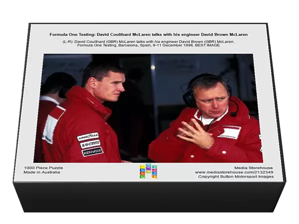 Formula One Testing: David Coulthard McLaren talks with his engineer David Brown McLaren