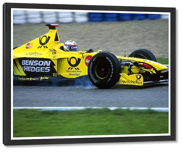 Formula One Testing: Jordan Team test driver Takuma Sato locks up under braking
