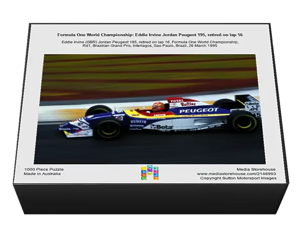 Formula One World Championship: Eddie Irvine Jordan Peugeot 195, retired on lap 16