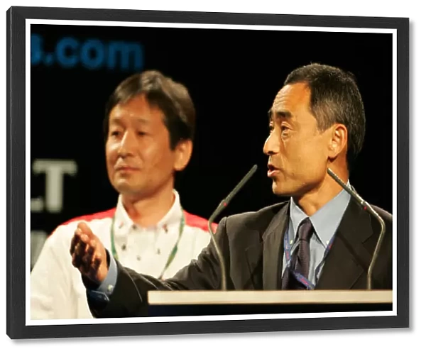 2005 GP2 Series Launch. Mr. Yasukawa, Director Bridgestone Motorsport and Mr