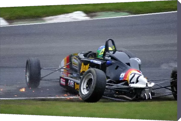 British Formula Ford Festival: Gavin Cronje had a collision with another driver causing the red flag to come out and the race to be restarted