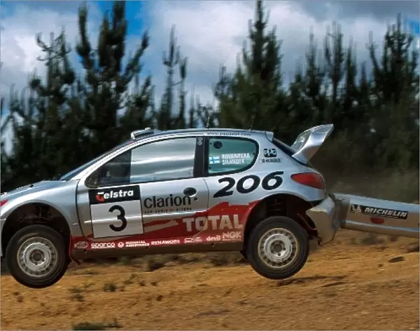 World Rally Championship: Harri Rovanpera Peugeot 206 WRC finished in 2nd position to complete a Peugeot 1-2