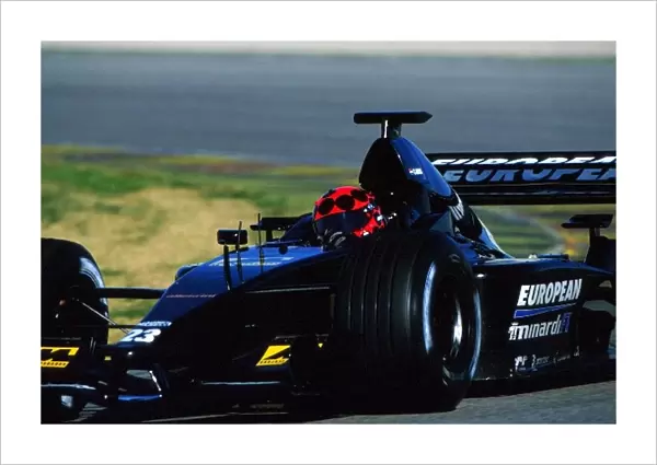 Formula One World Championship: Christijan Albers drives the European Minardi PS01 on his debut test for the team