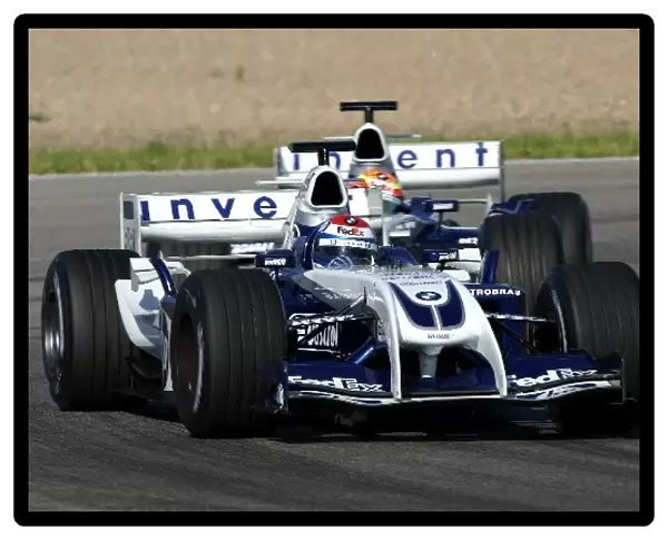 Formula One Testing: The BMW Williams test drivers, Marc Gene BMW Williams FW26 and Antonio Pizzonia BMW Williams FW26