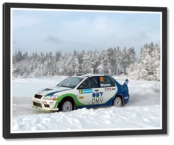 World Rally Championship: Jani Psonen with co-driver Sirkka Rautiainen Mitsubishi Lancer EVO VII on stage 18