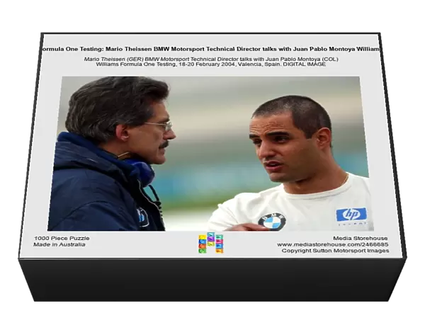 Formula One Testing: Mario Theissen BMW Motorsport Technical Director talks with Juan Pablo Montoya Williams