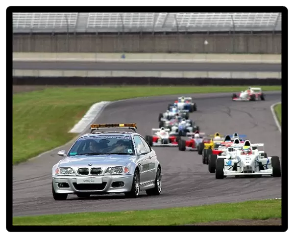 Formula BMW UK Championship: The safety car leads the field around the track