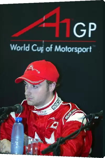 A1GP: James Hinchcliffe A1 Team Canada in the Friday press conference