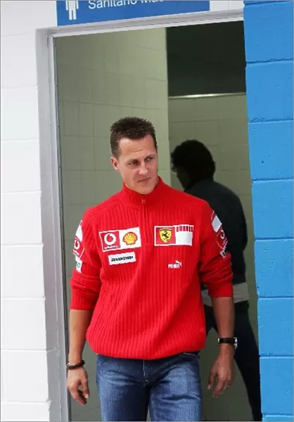 Formula One World Championship: Michael Schumacher Ferrari leaves the toilet