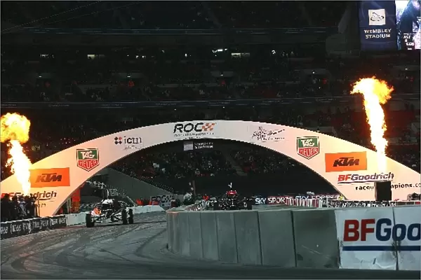 Race of Champions: Sebastien Loeb and David Coulthard go head to head on the ROC buggy