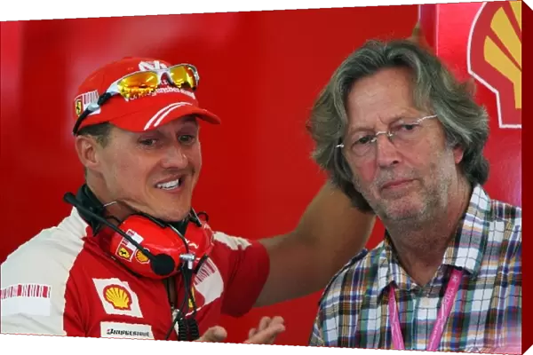 Formula One World Championship: Michael Schumacher Ferrari with Eric Clapton Rock Legend