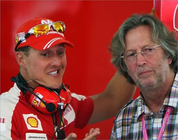 Formula One World Championship: Michael Schumacher Ferrari with Eric Clapton Rock Legend