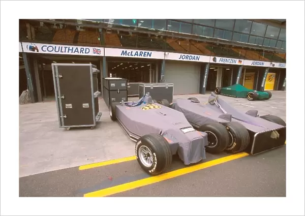Formula One World Championship: Cars ready for transportation and packing cases at Australian GP