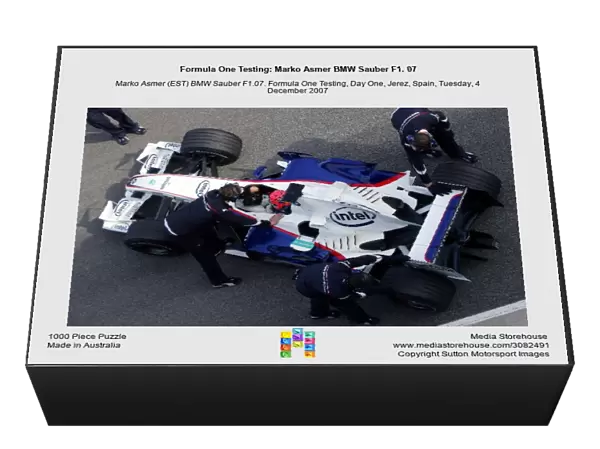 Formula One Testing: Marko Asmer BMW Sauber F1. 07