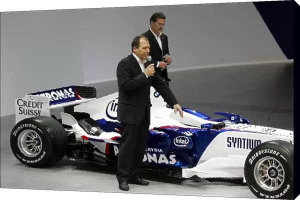 BMW Sauber F1. 07 Launch: Willy Rampf BMW Sauber Technical Director and Dr Mario Theissen BMW Sauber F1 Team Principal talk about the car