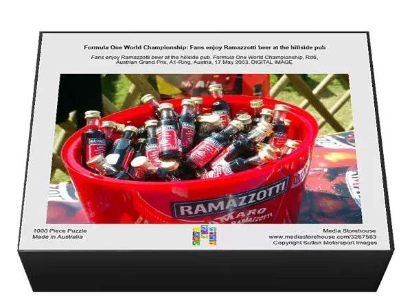 Formula One World Championship: Fans enjoy Ramazzotti beer at the hillside pub