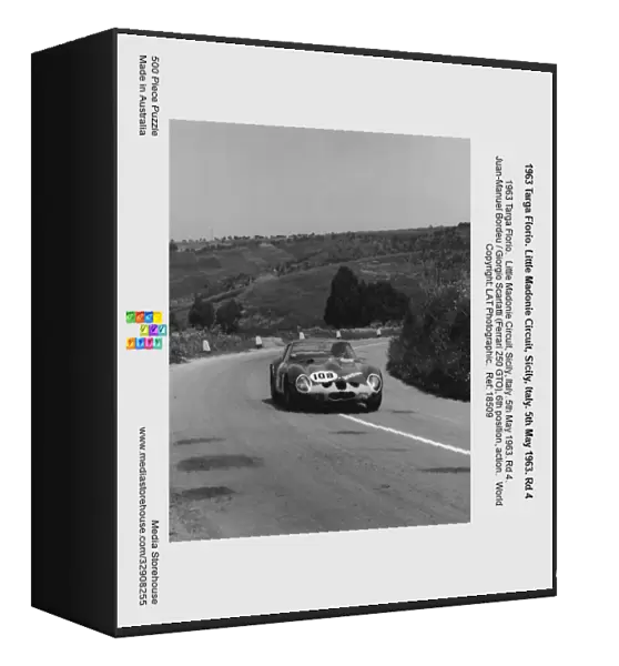 1963 Targa Florio. Little Madonie Circuit, Sicily, Italy. 5th May 1963. Rd 4. Juan-Manuel Bordeu  /  Giorgio Scarlatti (Ferrari 250 GTO), 6th position, action. World Copyright: LAT Photographic. Ref: 18509