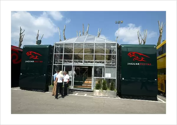 Formula One World Championship: The Jaguar motorhome in the paddock