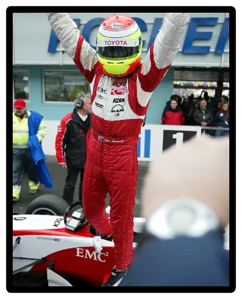 Formula 3 EuroSeries: 2003 champion and race winner Ryan Briscoe, Prema Powerteam, celebrates in parc ferme