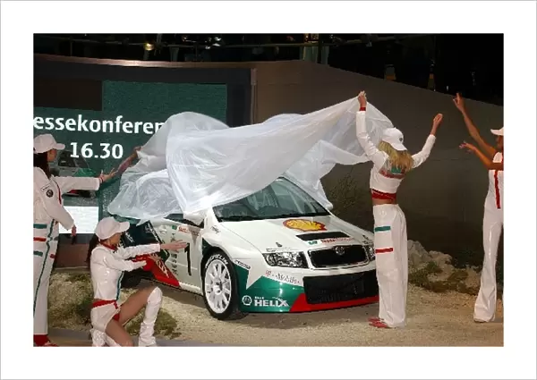 Geneva Motor Show: The new Skoda Fabia World Rally Car is unveiled to the worlds media