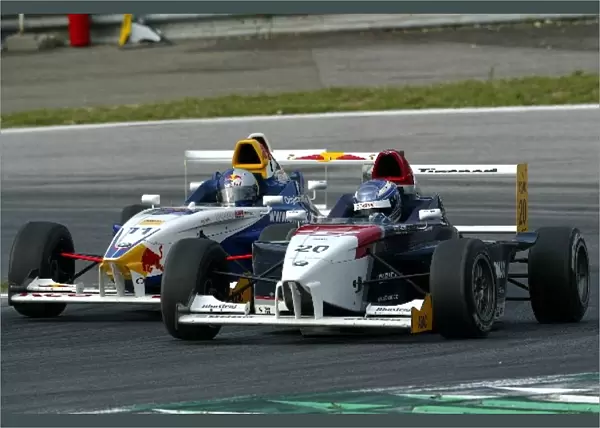 Filip Salaquarda (CZE), Sonax I. S. R-Charouz, holding off Sebastian Vettel (GER)