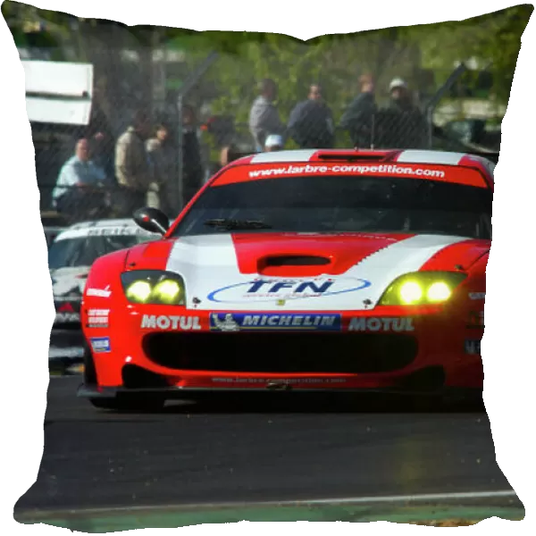 2004 Le Mans Pre-Qualifying, La Sarthe, France. 23rd - 25th April. The Prodrive Ferrari 550 Maranello of Bouchut and Goueslard leads a Corvette C5-R. Action. World Copyright: Brooks / LAT Photographic ref: Digital Image only