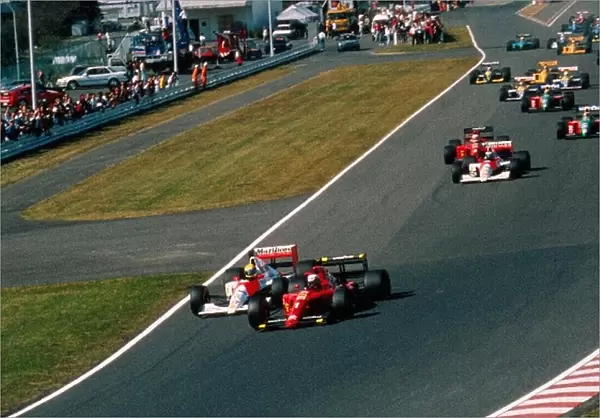 Formula One World Championship: Alain Prost Ferrari closes the door on Aytron Senna McLaren Honda