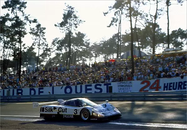 Le Mans 24 Hour Race: The race winning number 3 Silk Cut Jaguar XJR-12 of John Nielsen, Price Cobb and Martin Brundle