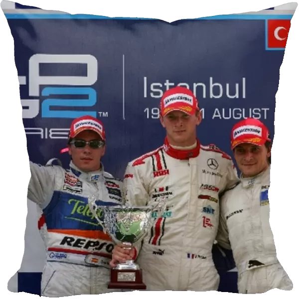 GP2 Series: Borja Garcia Racing Engineering 3rd, race winner Alexandre Premat ART and Giorgio Pantano Super Nova 2nd on the podium