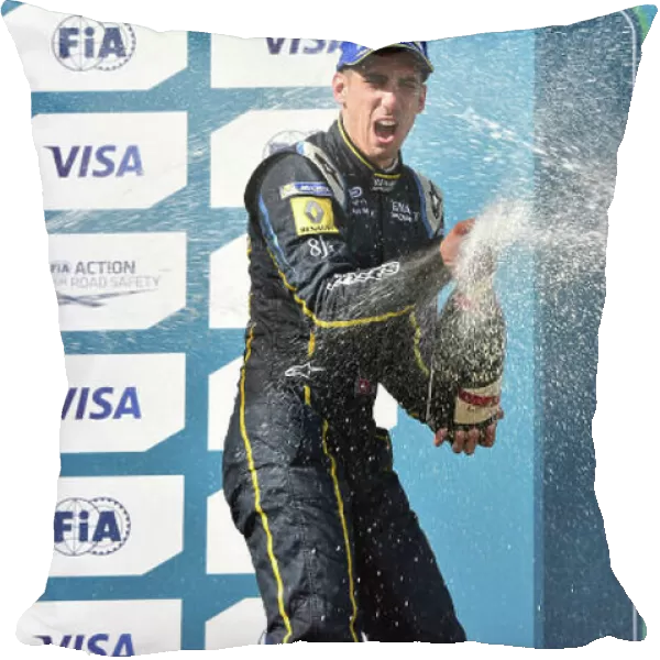 Formula E. Race winner Sebastien Buemi (SUI) Team e.dams Renault celebrates