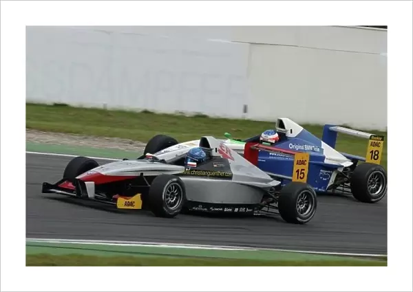 Formula BMW ADAC Championship 2002, Round 19 - Hockenheimring, Germany, 5 October 2002 - Christian Gnther (Eifelland Racing) and Arnold Lance David (ADAC Nordrhein e.V. Junior-Team) fight for position in the back of the field